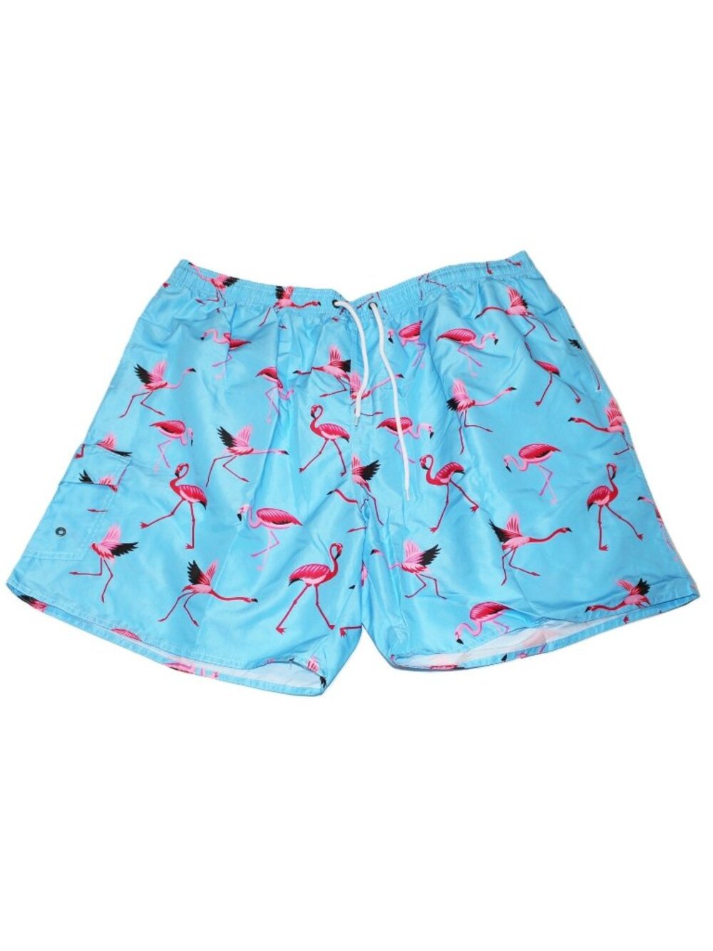 Men's Swim Trunks Shorts Quick Dry 7" Mesh Lining Birds Blue Pink XXXL
